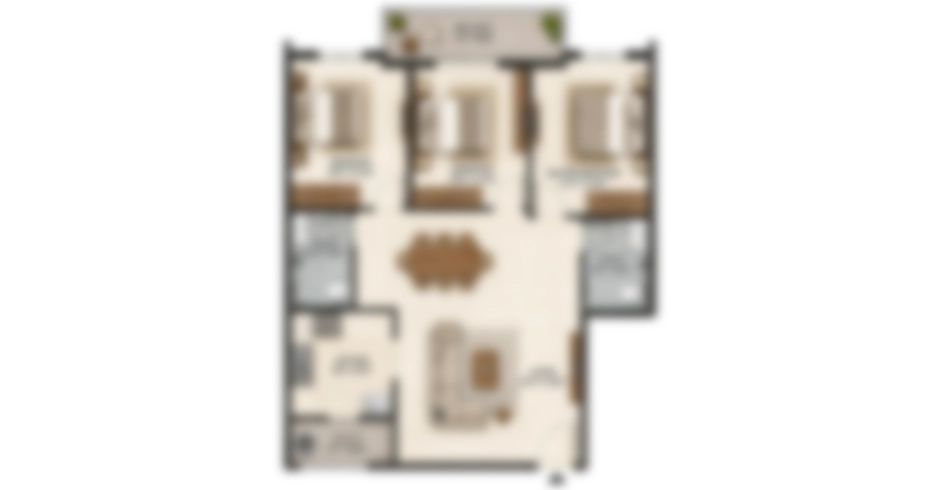 Hiranandani Bayview Andheri 3 BHK Floor Plan